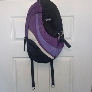 Alpine Design Backpack Purple Black Hiking travel School Zip Pockets